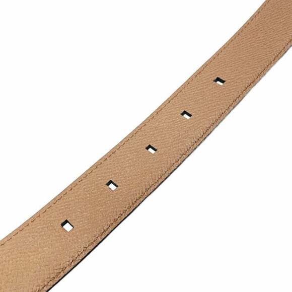 BVLGARI Ellipse Men's Leather Belt, Black, Size 110cm, NN-16404